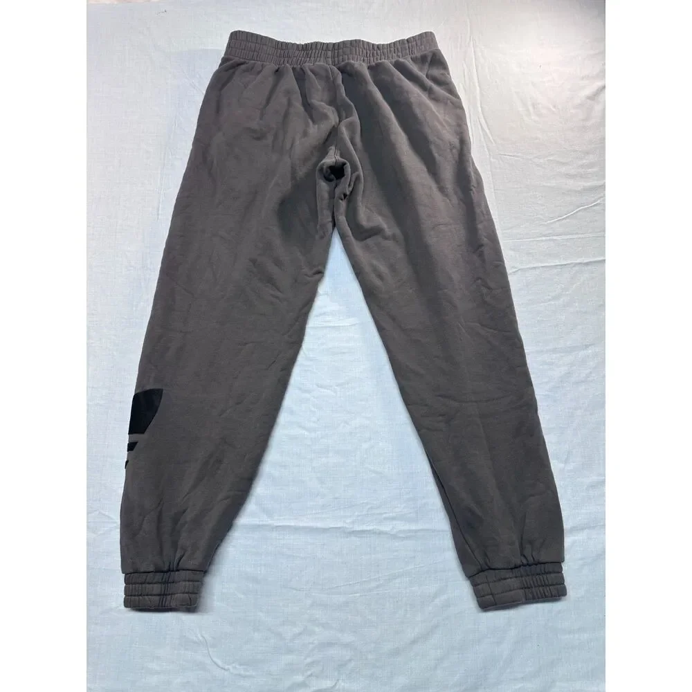 adidas Originals Men's Big Trefoil Logo Fleece Jogger Sweatpants Charcoal Gray M